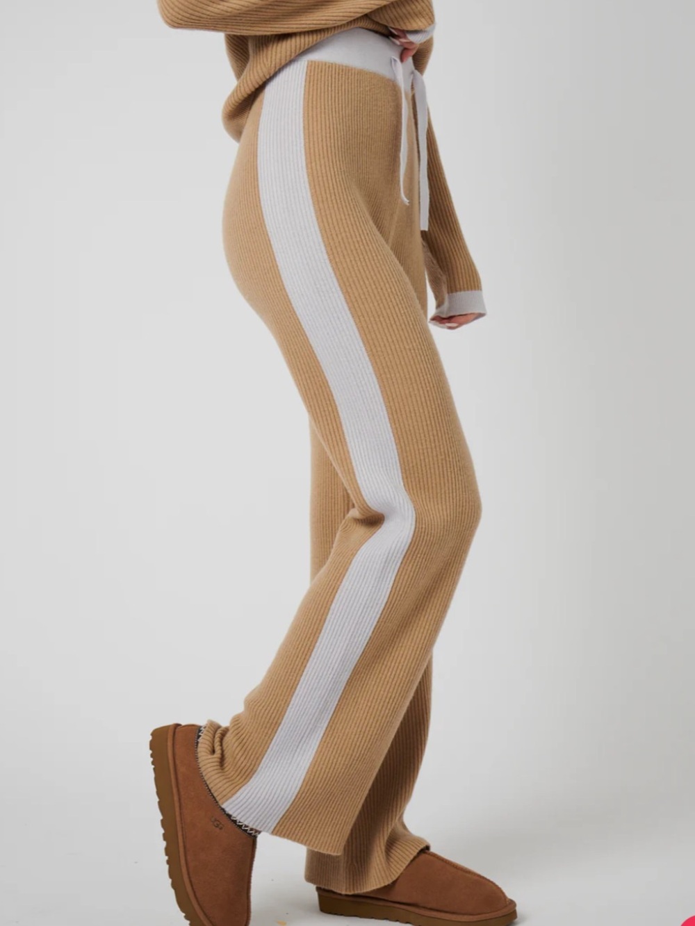 My Sunday ski wide leg cashmere pants camel / Pearl Grey S